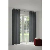 Wirth Vorhang "Toco-Ranke" Gr. 2, grau (anthrazit), B:132cm H:175cm, Chenille, Polyacryl, Polyester, Gardinen, Vorhang