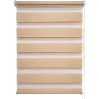 Schöner Wohnen Doppelrollo "Klemmfix-Doppelrollo" Gr. 7, beige (cream, weiß), B:70cm H:210cm, Kunststoff, Polyester, SCHÖNER WOHNEN-KOLLEKTION, Rollos, Doppelrollo