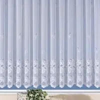 Weckbrodt Gardine "Basel" Gr. 12, weiß, B:450cm H:175cm, Jacquard, Obermaterial: 100% Polyester, Gardinen, Gardine, Jacquard, strukturiert, halbtransparent, Allover,Motiv, Bordüre, Store, Topseller