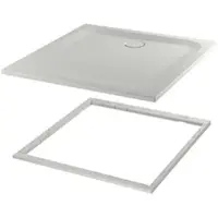 Bette BetteUltra Rechteck-Duschwanne mit Minimum-Wannenträger, 850x850x25mm, GlasurPlus, 1589-422PLUS,T1