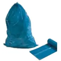 Ulith LDPE-Zugbandsäcke, 700 x 1000 + 50 mm, Typ 60, blau, 34μ, 1 Karton = 10 Rollen