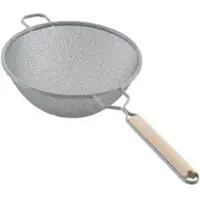 Metaltex Chef Line Hotelsieb, mit Holzgriff, Robustes Sieb für feines Abseihen, Durchmesser: 26 cm, Länge: 58 cm