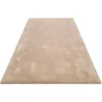 Wecon Home Hochflor-Teppich BASICS "Emilia" Gr. 3, beige, B:120cm H:25mm L:170cm, Kunstfaser, Teppiche, Hochflor-Teppich, Wohnzimmer