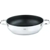 Rösle Servierpfanne RÖSLE "PUREELEMENTS Ø 28 cm PTFE ProResist", silberfarben, B:29,5cm H:8cm L:37,4cm Ø:28cm, Pfannen, Servierpfanne