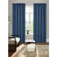 Bruno Banani Vorhang "Lagan" Gr. 2, blau (dunkelblau), B:140cm H:175cm, Polyester, Polyester, Gardinen, Vorhang, 2-er Set, gewebt, Microfaser, versch. Größen, einfarbig, Bestseller, Topseller