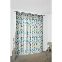 Wirth Vorhang "Bray" Gr. 2, blau, B:132cm H:175cm, Jacquard, Baumwolle, Polyester, Gardinen, Vorhang