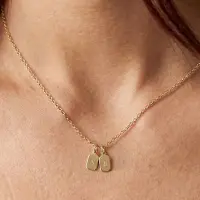 Yoursurprise Halskette mit Initialen - Rechteck - Gold - 2 Stück