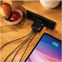 Verbatim Mini GaN 165W Power Adapter (4 in 1), Schwarz, USB-C, USB-A
