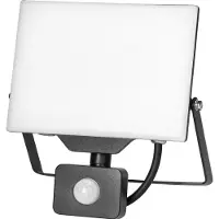 ORNO LED-Projektor Porto S AD-NL-6465BLR4, mit Bewegungssensor, rahmenlos, 50 W, LED SMD, 4000 lm, IP65, 4000 K, Aluminium, Schwarz