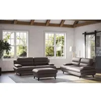 Cotta 2,5-Sitzer "Pike, B: 198 cm", cocoa, B:198cm H:90cm T:95cm, GEDECKTES RINDSLEDER, Sofas, 2 5-Sitzer, mit Metallfüße, wahlweise auch in Echtleder