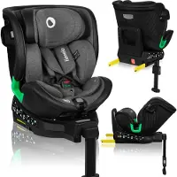 Lionelo Harmony i-Size Kindersitz, Grey Graphite Leather