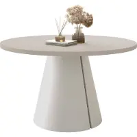 Mirjan 24 Tisch Calma 100, Esszimmer Tisch, Beine aus Stahl (Farbe: Cashmere / Cashmere)