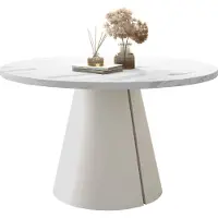 Mirjan 24 Tisch Calma 120, Esszimmer Tisch, Beine aus Stahl (Farbe: Cashmere / Bianco Marmor)