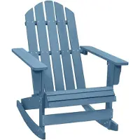 The Living Store Adirondack-Schaukelstuhl Massivholz Tanne Blau