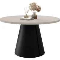Mirjan 24 Tisch Calma 100, Esszimmer Tisch, Beine aus Stahl (Farbe: Schwarz / Cashmere)