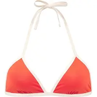 Copenhagen Studios Triangel-Bikini-Top "Emma", Damen, Gr. 42, Cup A/B, orange (blutorange), Recycling-Polyamid, Bikini-Oberteile Triangel-Bikini-Top, mit Kontrastdetails