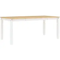 Syfax Esstisch Corona Weiß 180x90x75 cm Massivholz Kiefer