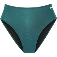 Copenhagen Studios Bikini-Hose "Manon", Damen, Gr. 38, N-Gr, blau (petrol), Recycling-Polyamid, glänzend, Badehosen Bikini-Hose, aus glänzendem Material