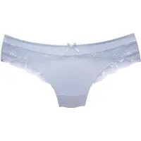 Vivance Panty "Anisa", Damen, Gr. 36/38, silber (hellblau), Spitze, Obermaterial: 86% Polyamid, 14% Elasthan, Unterhosen Panty, mit blumiger Spitze und feiner Zierschleife