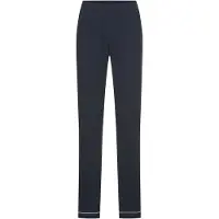 LASCANA Pyjamahose , Damen, Gr. 40/42, N-Gr, schwarz, Single Jersey, Obermaterial: 50% Baumwolle, 50% Viskose, unifarben mit Farbeinsatz, Basic, Basic lang, Hosen Pyjamahose, mit Kontrastpaspel