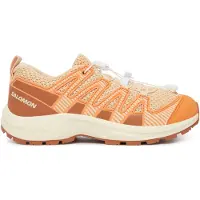 Salomon Wanderschuh "XA PRO V8", Kinder, Gr. 38, atmungsaktiv, orange (almond cream, nectarine, pecan braun), Synthetik, Textil, Schuhe Wanderschuh