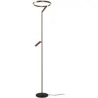Lucide APPLAUSE – Stehlampe – Durchmesser 33 cm – Dimmbares LED-Leuchtmittel – Farbtemperatur (CCT) – 2700 K / 4000 K – Farbe: Braun