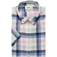Fynch&Hatton Summer Linen Check Kurzarmhemd