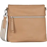 Tom Tailor Orla Stripe Damen Umhängetasche Crossbody Bag Mittelgroß Camel Braun