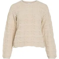 Vila Viwave Rundhals Strickpullover