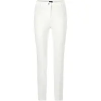 Goldner Stoffhose "Kurzgröße Bengalinhose mit Längsnähten", Damen, Gr. 24, K-Gr, weiß, Obermaterial: 67% Baumwolle CO. 28% Polyamid PA. 5% Elasthan EL., schmal, Hosen Stoffhose, Sattel im Vorderteil