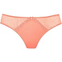 s.Oliver String "Sophie", Damen, Gr. 40/42, orange (melone), Spitze, Obermaterial: 88% Polyamid, 12% Elasthan, Unterhosen String, mit feiner Spitze, Topseller