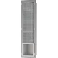 Hansgrohe XtraStoris Original Toilettenpapierhalter, Einbau, mit Vorratsbehälter für 6 Rollen, 140x140x682mm, 56058700, Farbe: Mattweiß