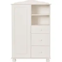 Otto Home Highboard "Mette", weiß, B:80cm H:125cm T:34cm, FSC-zertifiziertes Massivholz, Sideboards, Highboard, Stauraumschrank mit 3 Schubladen und verstellbaren Einlegeböden