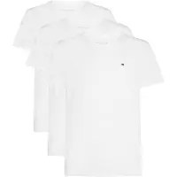 Tommy Hilfiger T-Shirt, Herren, Gr. S (48), weiß, weiß, weiß, Jersey, Obermaterial: 100% Baumwolle, UNDERWEAR, regular fit, Rundhals, Shirts T-Shirt, Jersey, Rundhals, normale Passform