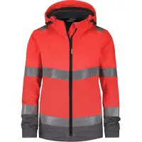Dassy Warnschutz Softshell-Jacke Malaga Women 300466 Gr. L neonrot/zementgrau
