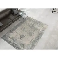 Kayoom Teppich "Nostalgia 285" Gr. 3, grau, B:120cm H:10mm L:170cm, Baumwolle, Kunstfaser, Teppiche, Teppich, Flachgewebe, Vintage Design, Wohnzimmer
