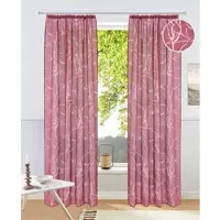 Otto Home Gardine "Anna" Gr. 2, rot (bordeaux), B:140cm H:175cm, Ausbrenner, Polyester, Viskose, Gardinen, Gardine, Viskose, Polyester, Äste-Motiv