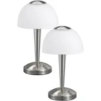 TRIO LEUCHTEN LED Tischleuchte, weiß (nickelfarben, weiß), 1, H: 28cm, 1 Stk., Leuchten, LED Tischleuchte
