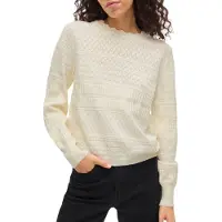 Vila Vimilos Pointelle Strickpullover