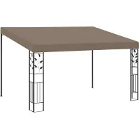 Syfax Wand-Pavillon 4x3x2,5 m Taupe