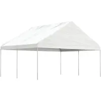 Syfax Pavillon mit Dach Weiß 4,46x5,88x3,75 m Polyethylen