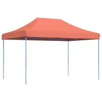 Syfax Partyzelt Faltbar Pop-Up Terrakotta 410x279x315 cm