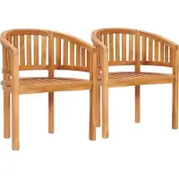 Syfax Bananenstühle 2 Stk. Massivholz Teak