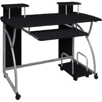 Syfax Computertisch Schwarz 110x52x88,5 cm Holzwerkstoff