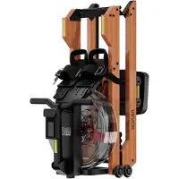 Vevor Rudergerät 6-stufiger leiser Widerstand, faltbares Wasserrudergerät aus Holz mit 14 L Wassertank & LCD-Monitor, Bluetooth-App-kompatibel, 158 kg Gewichtskapazität, immersives Rudergerät