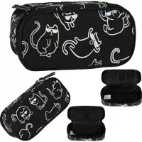 Starpak Federmäppchen ovale Tasche 1 Reißverschluss Cat holo