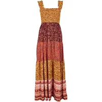 Apricot Maxikleid "Patchwork-Maxikleid" mit Blumen- und Paisley-Muster
