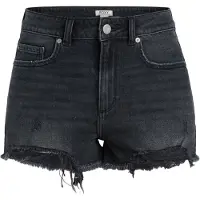Roxy Shorts "New Swell Denim", Damen, Gr. 29L, grau (anthrazit), Obermaterial: 79% Baumwolle, 20% Baumwolle, 1% Elasthan., Hosen Shorts