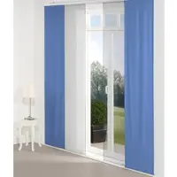 Wirth Schiebegardine "Dim out" Gr. 4, blau, B:60cm H:245cm, Polyester, Gardinen, Schiebegardine, inkl. Beschwerungsstange