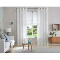Otto Home Gardine "Fiete" Gr. 4, beige (natur), B:140cm H:245cm, Polyester, Gardinen, Gardine, Leinen Optik, monochrom, basic, pflegeleicht, verschiedene Größen